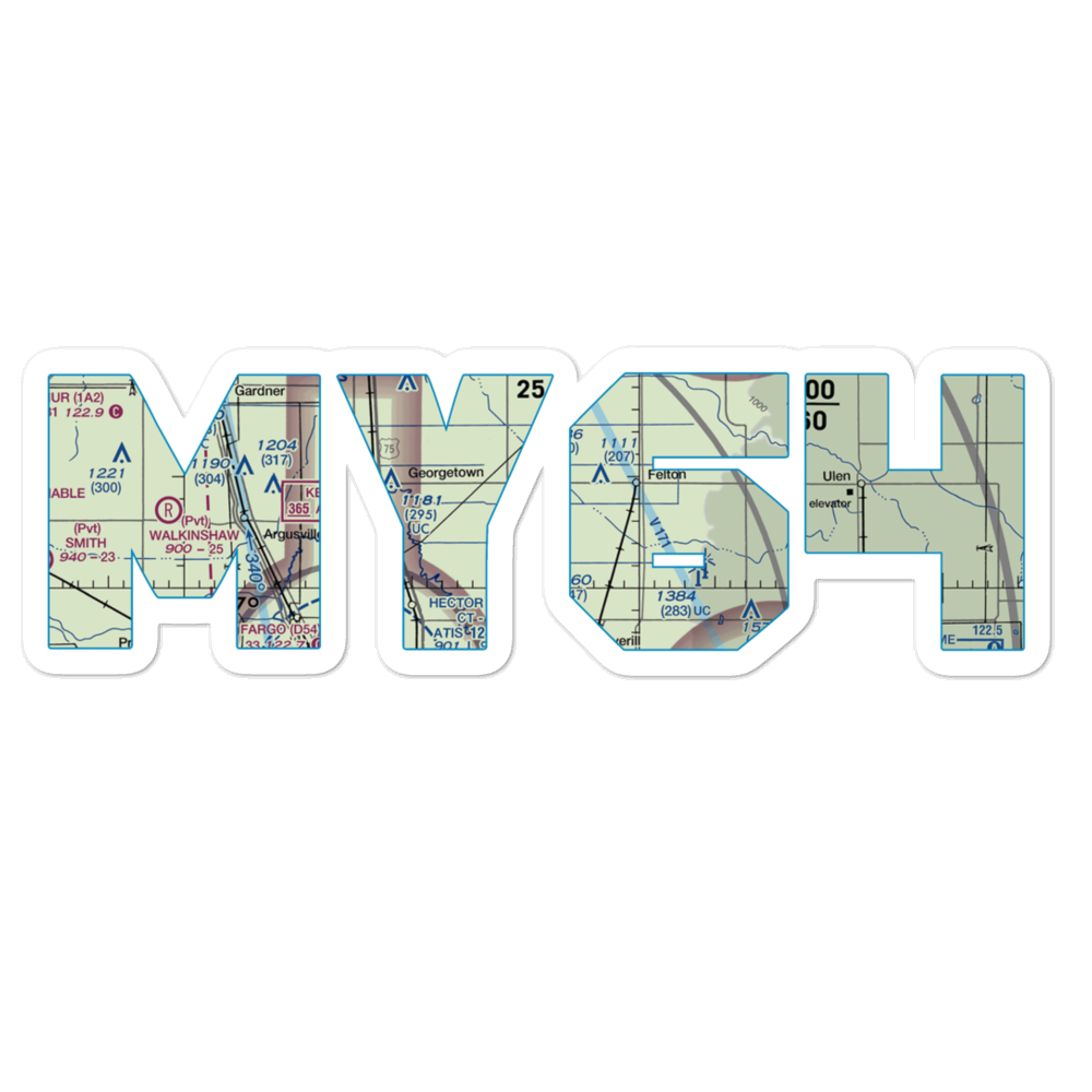 Schjeldrup Airport (MY64) VFR Sectional Sticker 