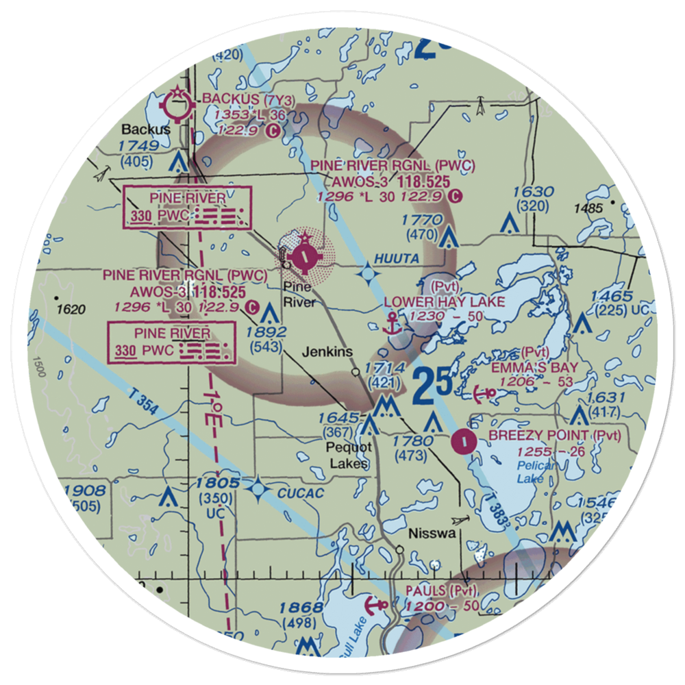 Ultraflyte, Inc Ultralightport (MY62) VFR Sectional Sticker (30 mile) 