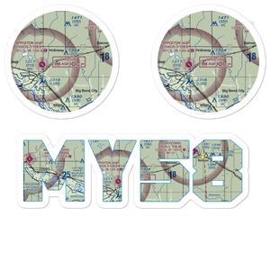 Home-Base Airport (MY58) VFR Sectional Sticker Pack