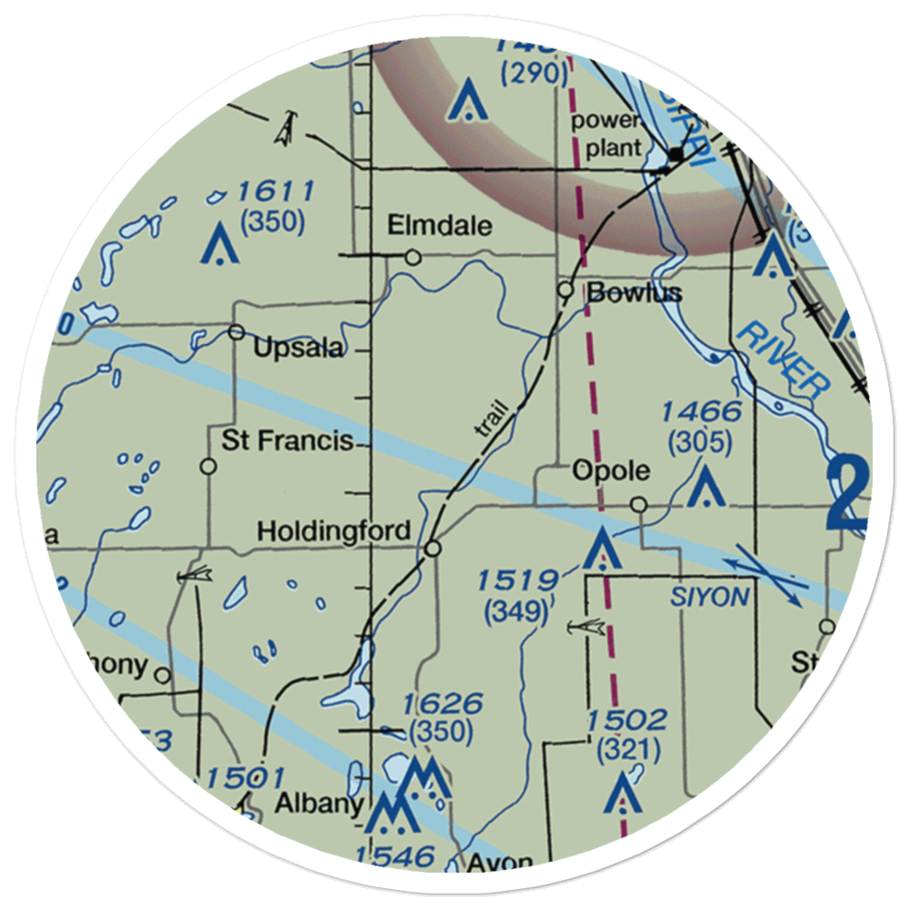 Fedor Airport (MY57) VFR Sectional Sticker (20 mile) 