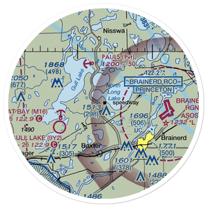 B I R Airport (MY55) VFR Sectional Sticker (20 mile)