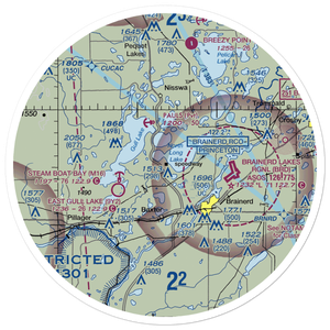 B I R Airport (MY55) VFR Sectional Sticker (30 mile)