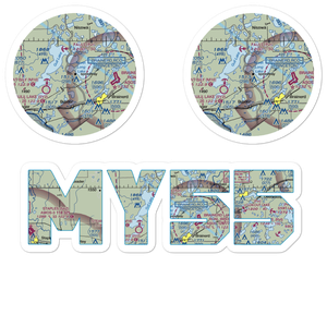 B I R Airport (MY55) VFR Sectional Sticker Pack
