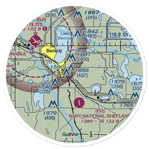 Cloverleaf-East Bemidji Airport (MY54) VFR Sectional Sticker (20 mile)