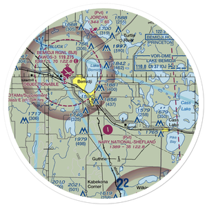 Cloverleaf-East Bemidji Airport (MY54) VFR Sectional Sticker (30 mile)
