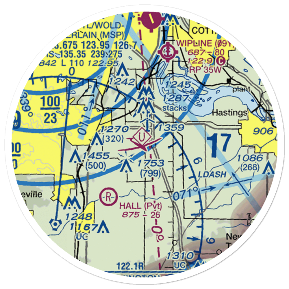 Turkey Track Airport (MY52) VFR Sectional Sticker (20 mile) 