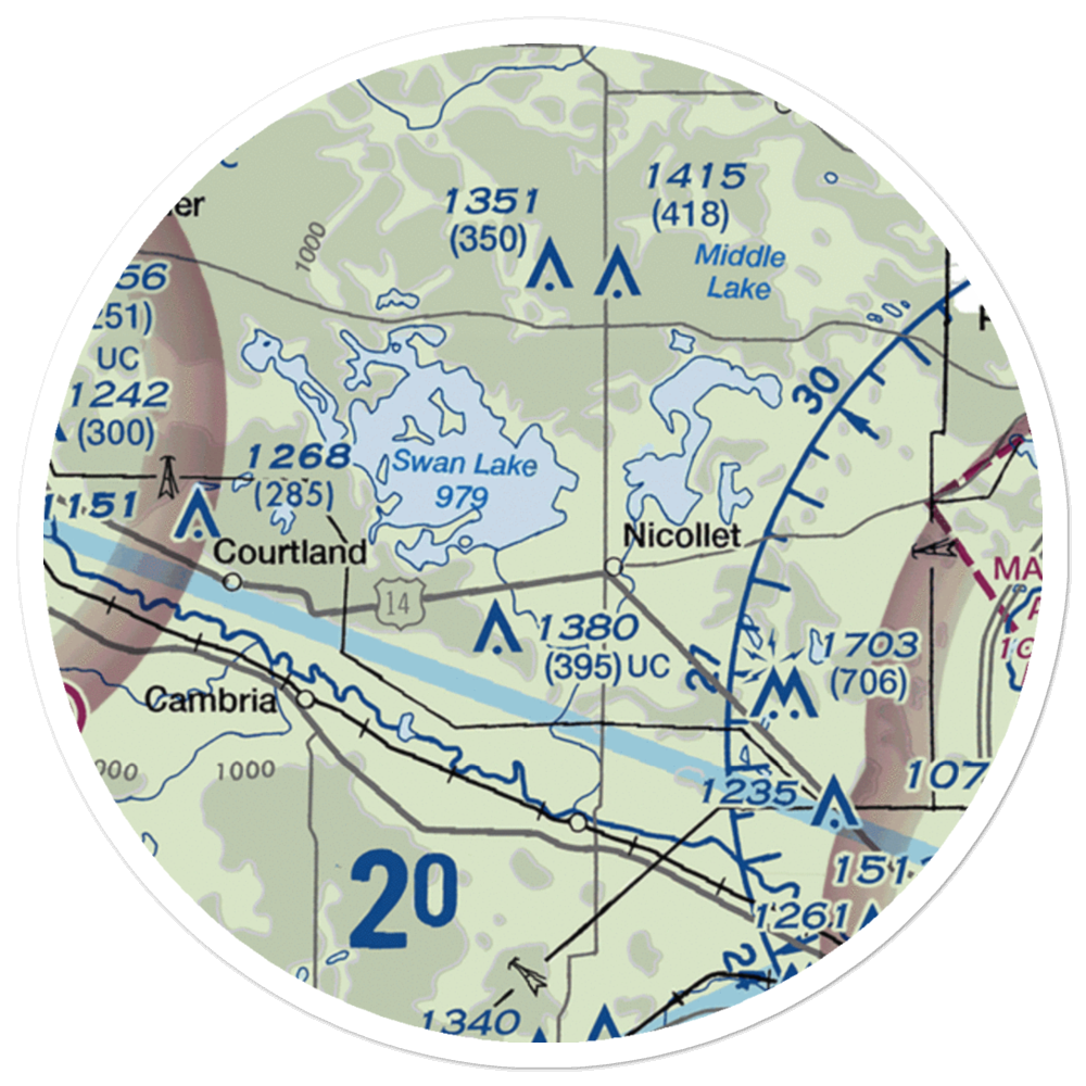 Hay Shakers Airport (MY46) VFR Sectional Sticker (20 mile) 