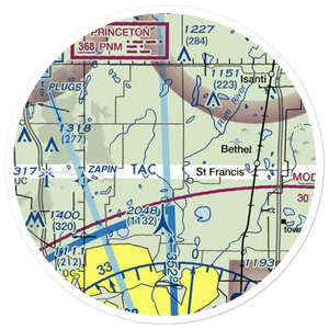 Becker Personal Airport (MY43) VFR Sectional Sticker (20 mile)