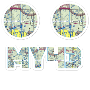 Becker Personal Airport (MY43) VFR Sectional Sticker Pack