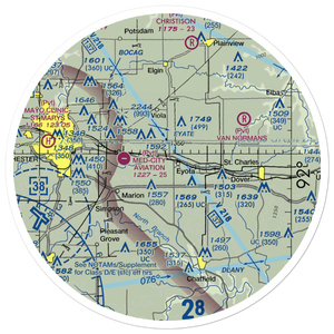 Thomas Field (MY37) VFR Sectional Sticker (30 mile)