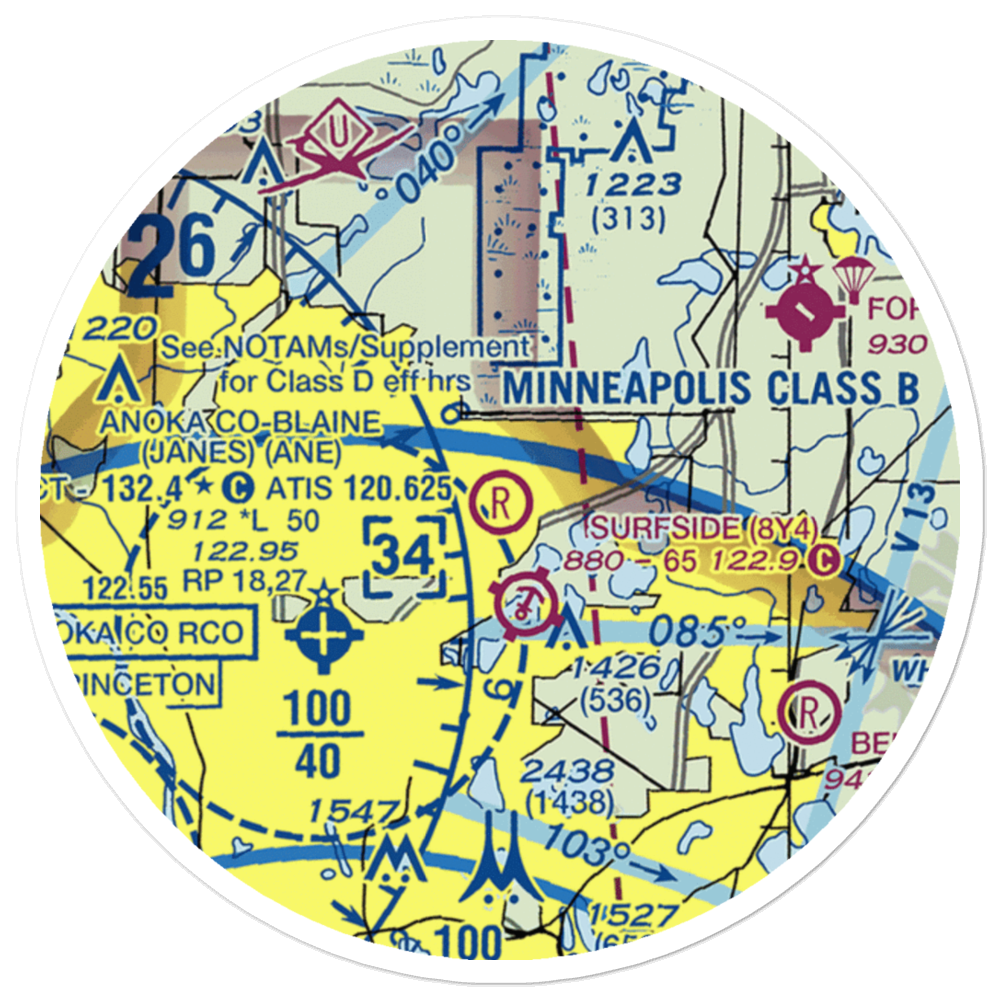 Lino Air Park (MY18) VFR Sectional Sticker (20 mile) 