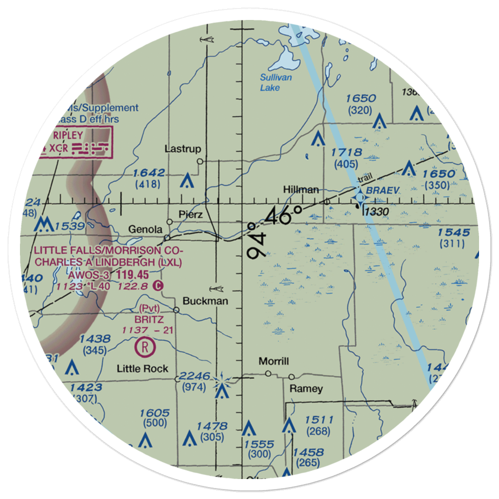 Kastanek Airport (MY15) VFR Sectional Sticker (30 mile) 