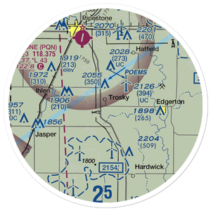 Dykstra Acreage Airport (MY12) VFR Sectional Sticker (20 mile)