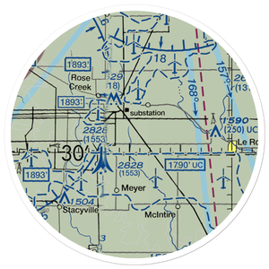 Gilgenbach's Airport (MY11) VFR Sectional Sticker (20 mile)