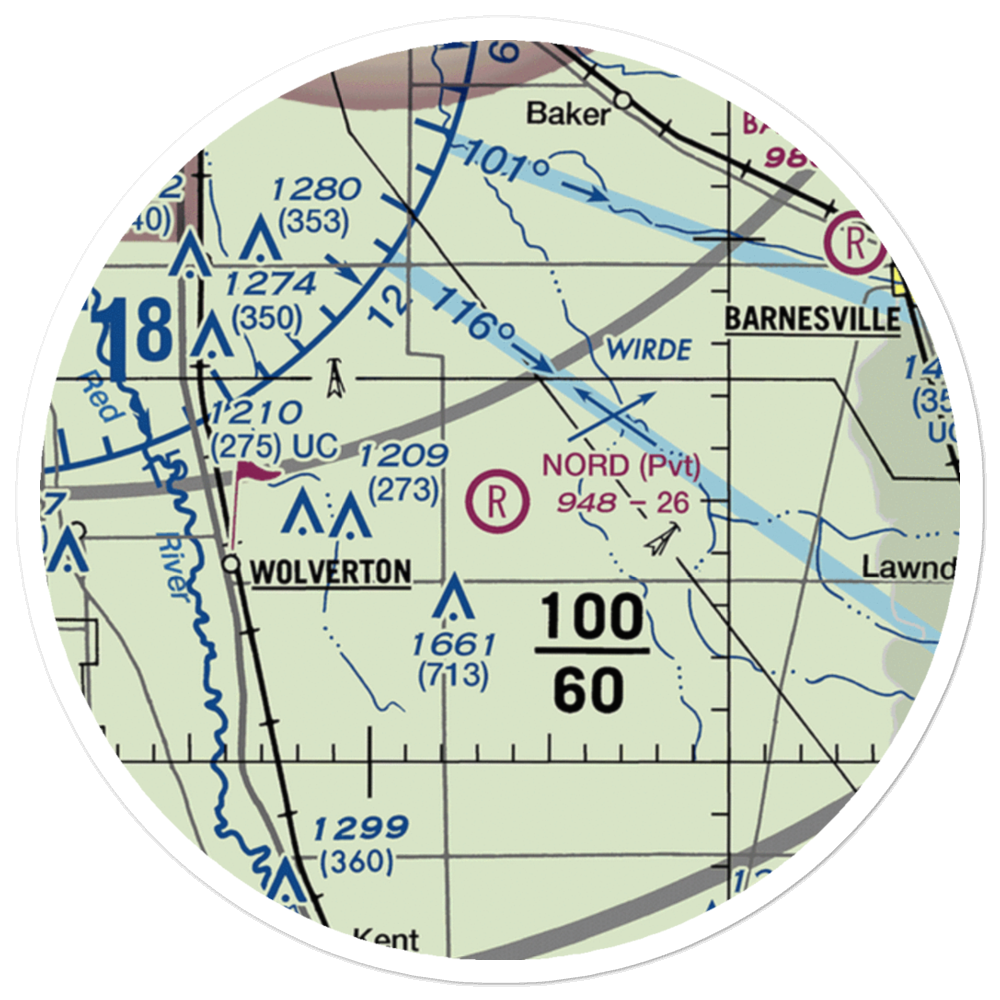 Nord Field (MY07) VFR Sectional Sticker (20 mile) 