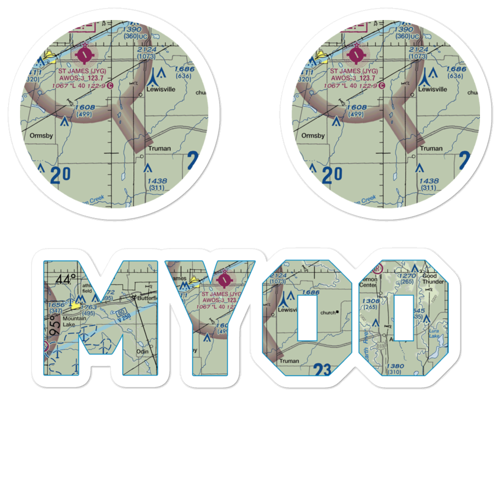 Sieg's Farm Airport (MY00) VFR Sectional Sticker Pack 