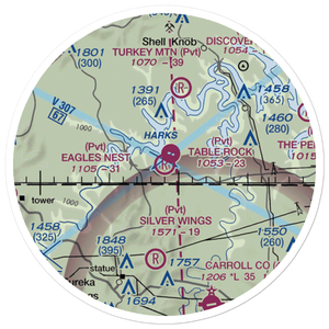 Eagles Nest Airport (MU98) VFR Sectional Sticker (20 mile)