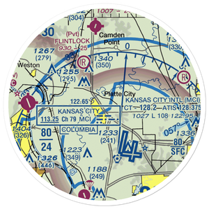 Platte Valley Airport (MU97) VFR Sectional Sticker (20 mile)