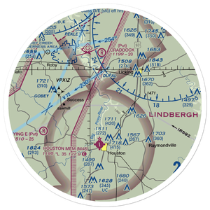 Taus River Ranch Airport (MU86) VFR Sectional Sticker (30 mile)