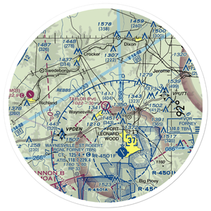 Taylor Field (MU78) VFR Sectional Sticker (30 mile)