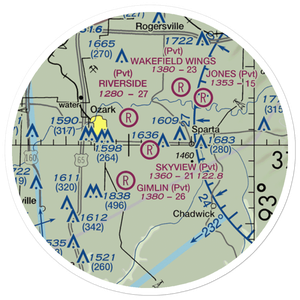 Skyview Airport (MU70) VFR Sectional Sticker (20 mile)