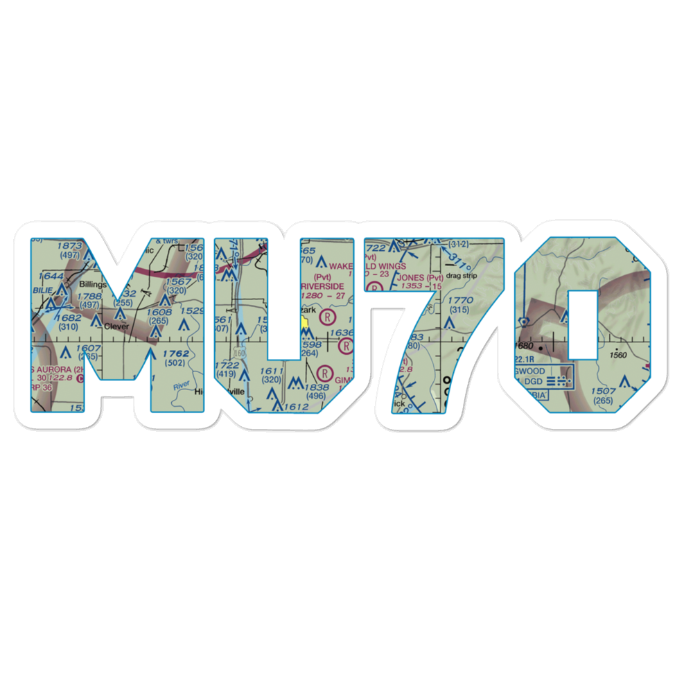 Skyview Airport (MU70) VFR Sectional Sticker 