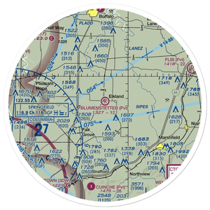 Blumenstetter Airport (MU63) VFR Sectional Sticker (30 mile)