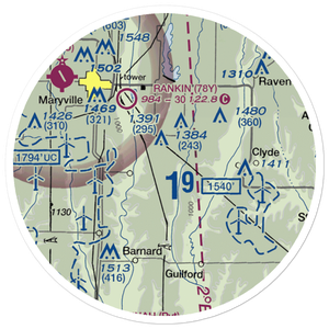 Tallen Airport (MU35) VFR Sectional Sticker (20 mile)