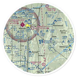 Tallen Airport (MU35) VFR Sectional Sticker (30 mile)