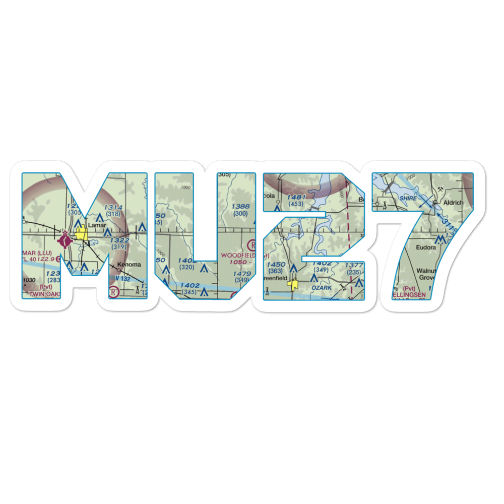 Woodfield Airpark Inc Airport (MU27) VFR Sectional Sticker 