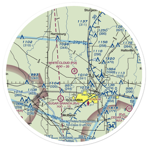 White Cloud Flying Field (MU23) VFR Sectional Sticker (30 mile)