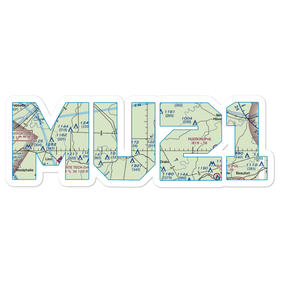 Miller Farm Airport (MU21) VFR Sectional Sticker 