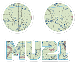 Miller Farm Airport (MU21) VFR Sectional Sticker Pack
