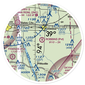 Robbins Airport (MU20) VFR Sectional Sticker (20 mile)