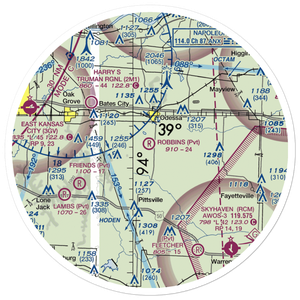 Robbins Airport (MU20) VFR Sectional Sticker (30 mile)