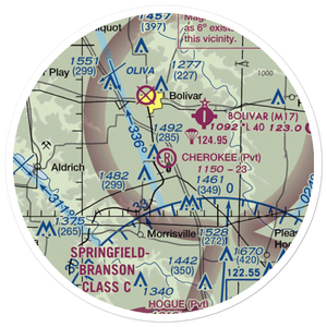 Cherokee Airpark (MU19) VFR Sectional Sticker (20 mile)