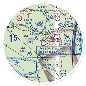 Stark Airport (MU18) VFR Sectional Sticker (20 mile)