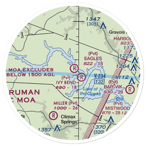 Eagle's Landing Airport (MU11) VFR Sectional Sticker (20 mile)