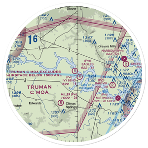 Eagle's Landing Airport (MU11) VFR Sectional Sticker (30 mile)