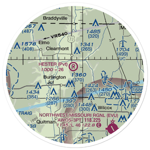 Hester Airport (MU09) VFR Sectional Sticker (20 mile)