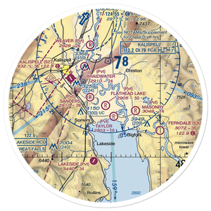 Flathead Lake Sky Ranch Airport (MT95) VFR Sectional Sticker (30 mile)