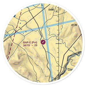 Bar E Airport (MT86) VFR Sectional Sticker (20 mile)