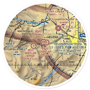 Ten Mile Airport (MT83) VFR Sectional Sticker (20 mile)