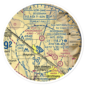 Thompson Field (MT81) VFR Sectional Sticker (20 mile)