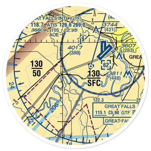 Buchanan Ranch Airport (MT75) VFR Sectional Sticker (20 mile)