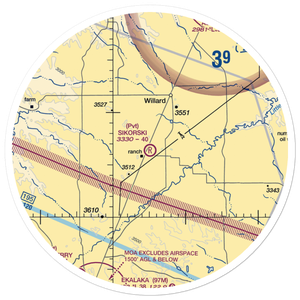 Sikorski Ranch Airport (MT74) VFR Sectional Sticker (30 mile)