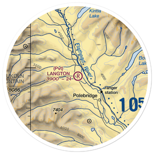 Langton Airstrip (MT60) VFR Sectional Sticker (20 mile)