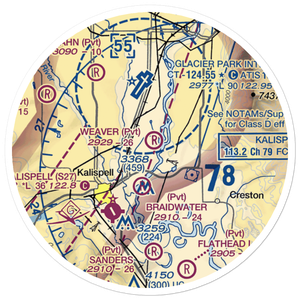 Weaver Airport (MT54) VFR Sectional Sticker (20 mile)