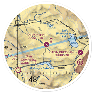 Carson Field (MT53) VFR Sectional Sticker (20 mile)