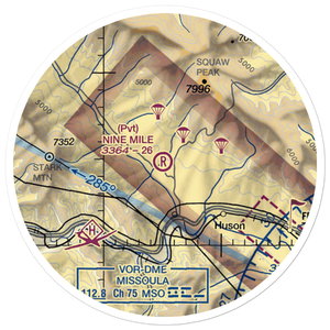 Nine Mile Airport (MT52) VFR Sectional Sticker (20 mile)